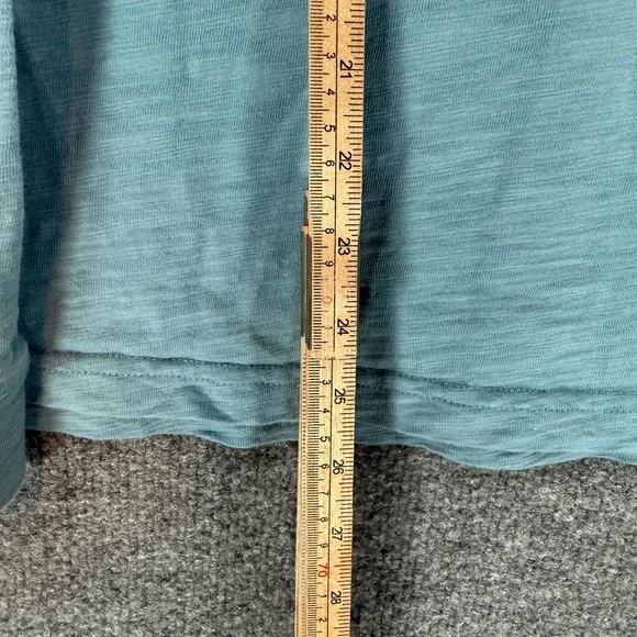 Untuckit Henley Shirt Mens Small Blue Slub Cotton Long Sleeve Tshirt Casual - Picture 3 of 7